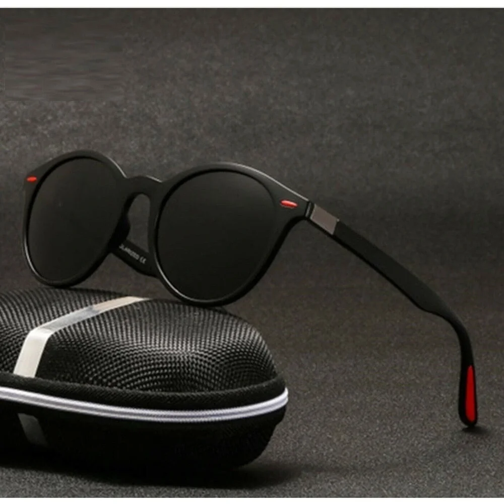 Polarized Sunglasses Men Driving Fishing Round Frame Sports Lentes Gafas Humbres